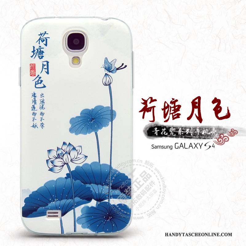 Hülle Samsung Galaxy S4 Schutz Blumen Neu, Case Samsung Galaxy S4 Handyhüllen Grün