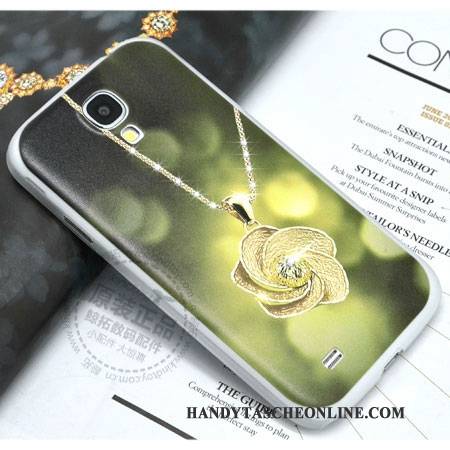 Hülle Samsung Galaxy S4 Schutz Handyhüllen Anti-sturz, Case Samsung Galaxy S4 Strass Grün Neu