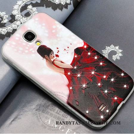 Hülle Samsung Galaxy S4 Schutz Handyhüllen Anti-sturz, Case Samsung Galaxy S4 Strass Grün Neu