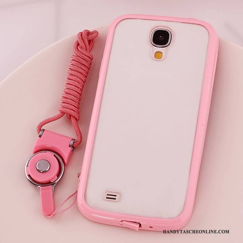 Hülle Samsung Galaxy S4 Silikon Handyhüllen Hängende Verzierungen, Case Samsung Galaxy S4 Schutz Rosa Transparent