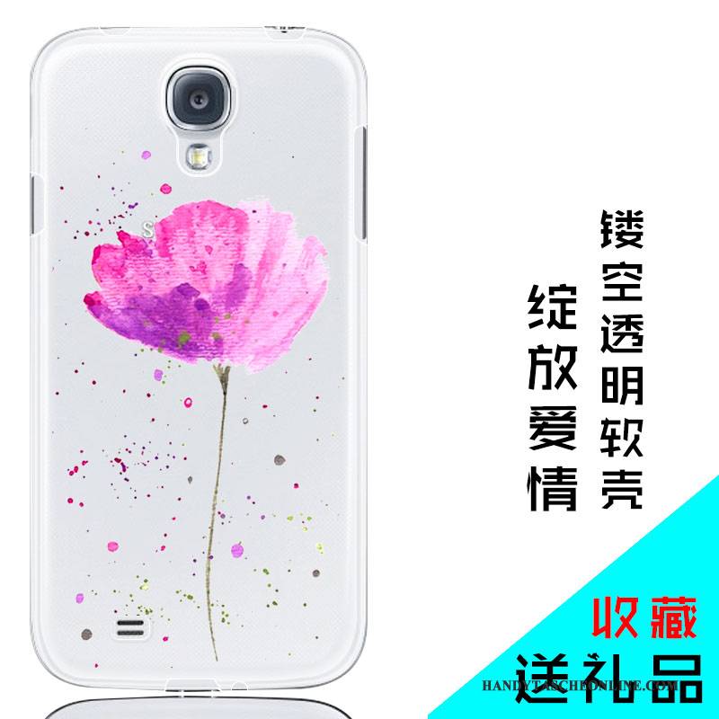 Hülle Samsung Galaxy S4 Silikon Handyhüllen Rosa, Case Samsung Galaxy S4 Weiche Hintere Abdeckung Transparent