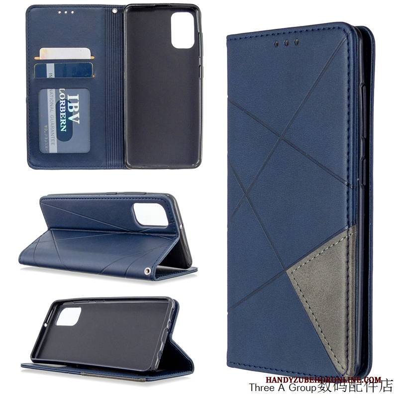 Hülle Samsung Galaxy S41 Folio Nähen Business, Case Samsung Galaxy S41 Geldbörse Diamantform Einfach