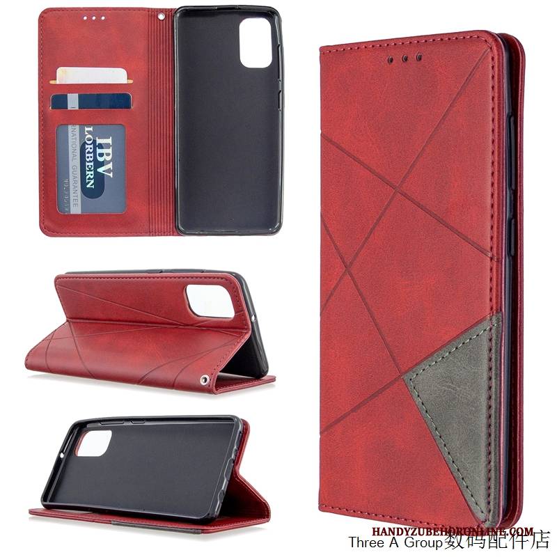 Hülle Samsung Galaxy S41 Folio Nähen Business, Case Samsung Galaxy S41 Geldbörse Diamantform Einfach