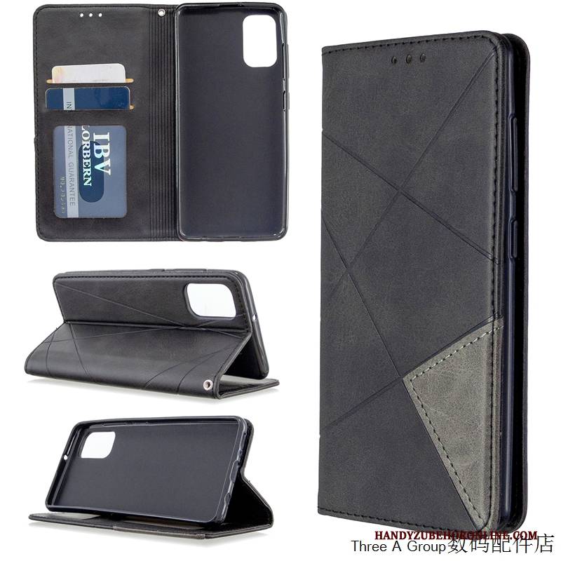 Hülle Samsung Galaxy S41 Folio Nähen Business, Case Samsung Galaxy S41 Geldbörse Diamantform Einfach