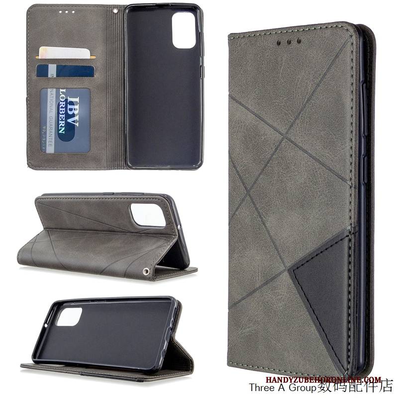 Hülle Samsung Galaxy S41 Folio Nähen Business, Case Samsung Galaxy S41 Geldbörse Diamantform Einfach