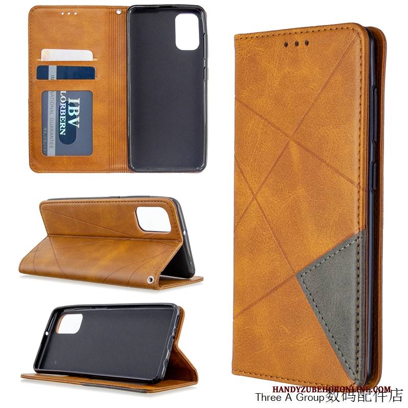 Hülle Samsung Galaxy S41 Folio Nähen Business, Case Samsung Galaxy S41 Geldbörse Diamantform Einfach