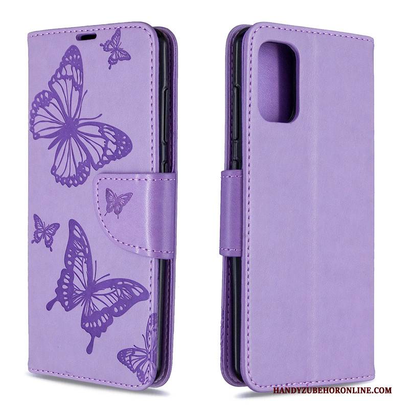 Hülle Samsung Galaxy S41 Schutz Handyhüllen Grün, Case Samsung Galaxy S41 Folio Schmetterling Prägung