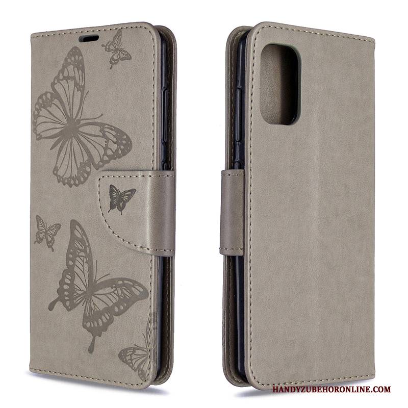 Hülle Samsung Galaxy S41 Schutz Handyhüllen Grün, Case Samsung Galaxy S41 Folio Schmetterling Prägung