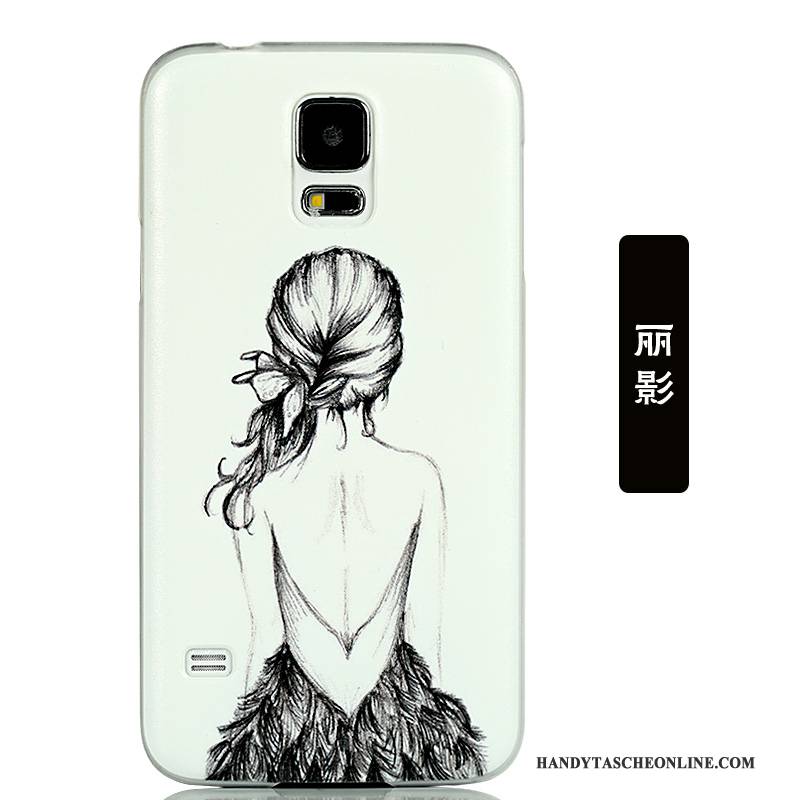 Hülle Samsung Galaxy S5 Karikatur Handyhüllen Hintere Abdeckung, Case Samsung Galaxy S5 Schutz Hellblau Schlank