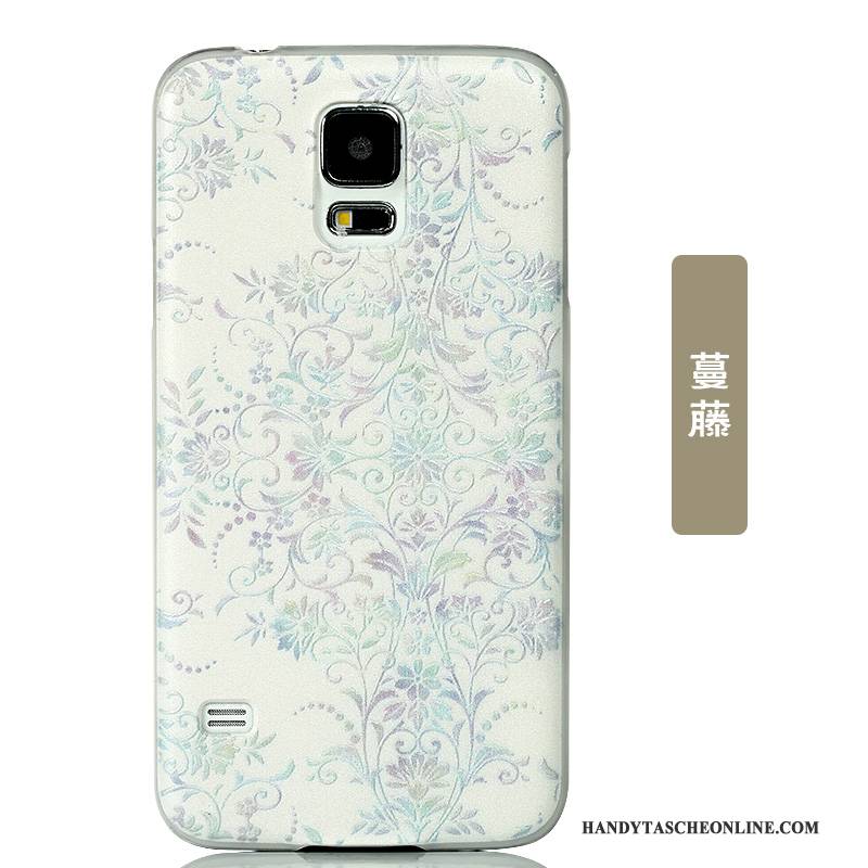 Hülle Samsung Galaxy S5 Karikatur Handyhüllen Hintere Abdeckung, Case Samsung Galaxy S5 Schutz Hellblau Schlank