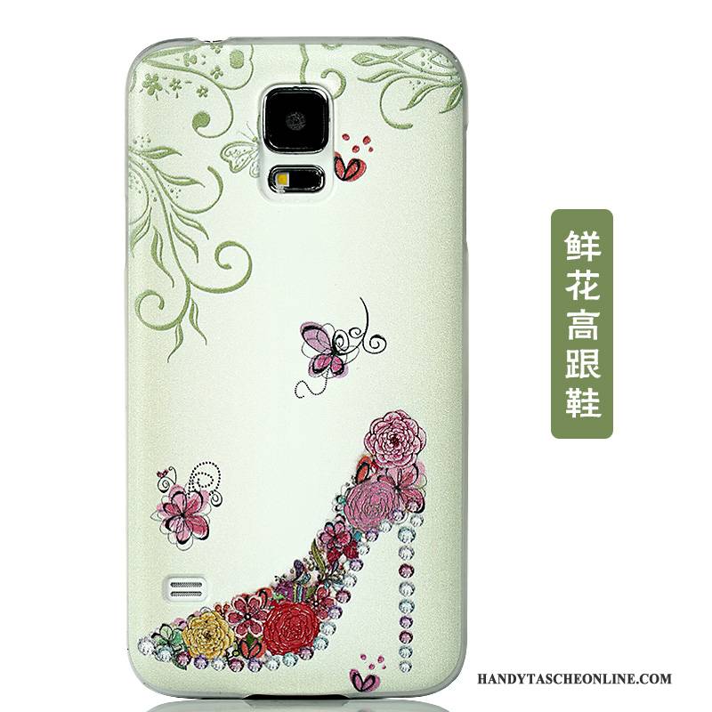 Hülle Samsung Galaxy S5 Karikatur Handyhüllen Hintere Abdeckung, Case Samsung Galaxy S5 Schutz Hellblau Schlank