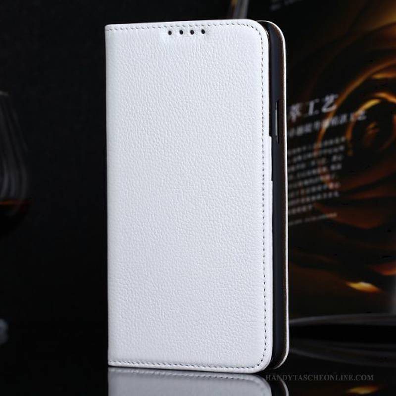 Hülle Samsung Galaxy S5 Leder Weiß Handyhüllen, Case Samsung Galaxy S5 Schutz