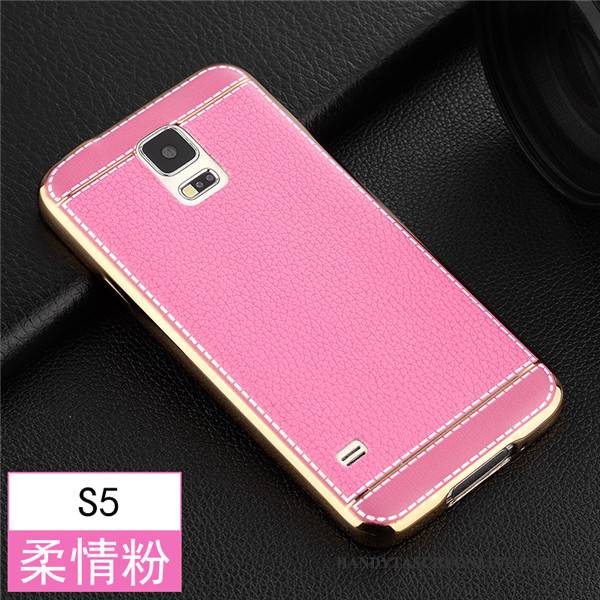 Hülle Samsung Galaxy S5 Schutz Handyhüllen Braun, Case Samsung Galaxy S5 Weiche Dünne Nubuck