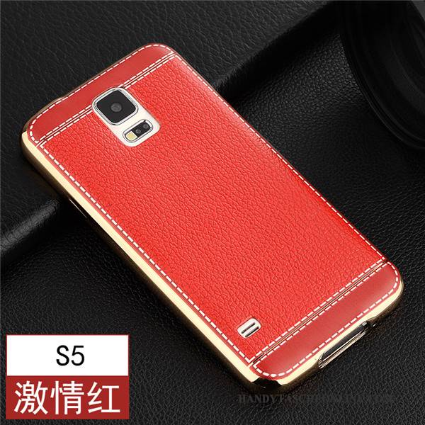 Hülle Samsung Galaxy S5 Schutz Handyhüllen Braun, Case Samsung Galaxy S5 Weiche Dünne Nubuck