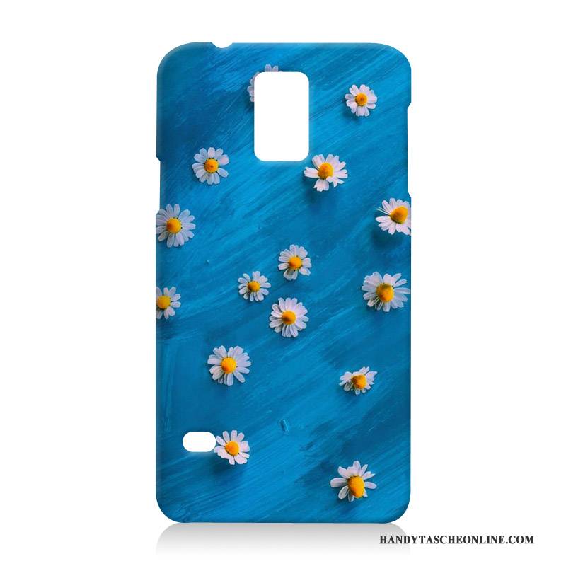 Hülle Samsung Galaxy S5 Schutz Schwer Anti-sturz, Case Samsung Galaxy S5 Prägung Handyhüllen Blau