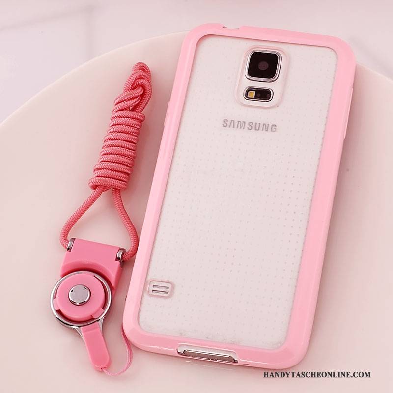 Hülle Samsung Galaxy S5 Schutz Transparent Rosa, Case Samsung Galaxy S5 Handyhüllen Hängende Verzierungen