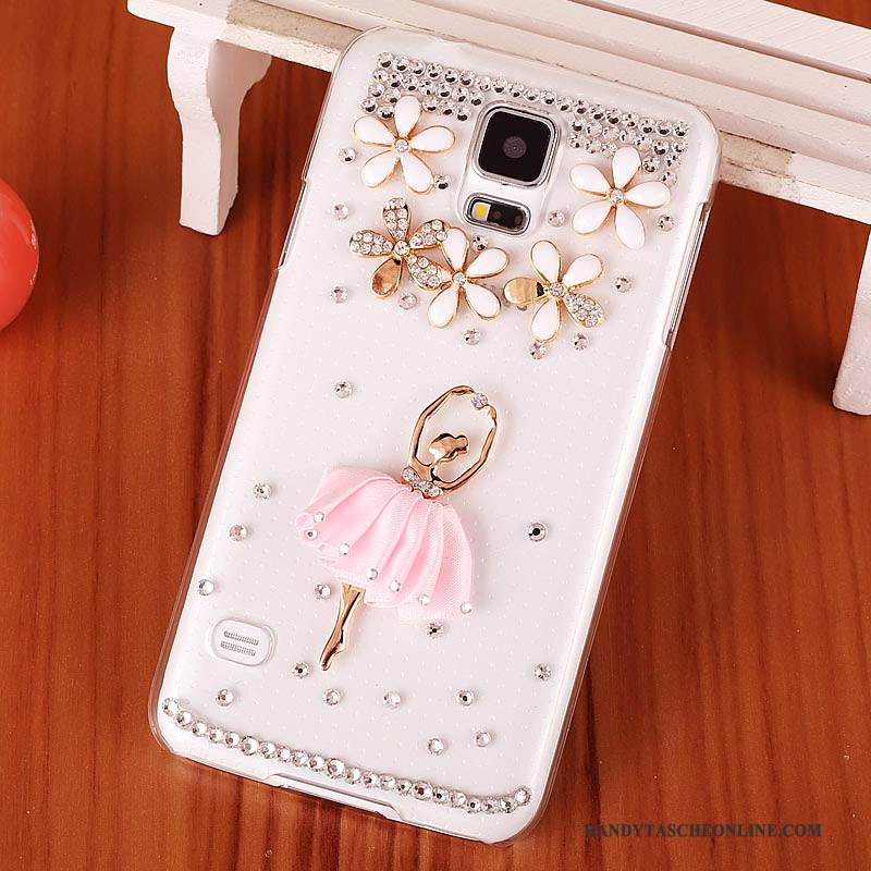 Hülle Samsung Galaxy S5 Strass Lila Handyhüllen, Case Samsung Galaxy S5 Schutz Schwer Trend