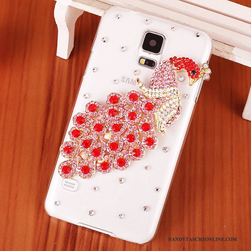 Hülle Samsung Galaxy S5 Strass Lila Handyhüllen, Case Samsung Galaxy S5 Schutz Schwer Trend