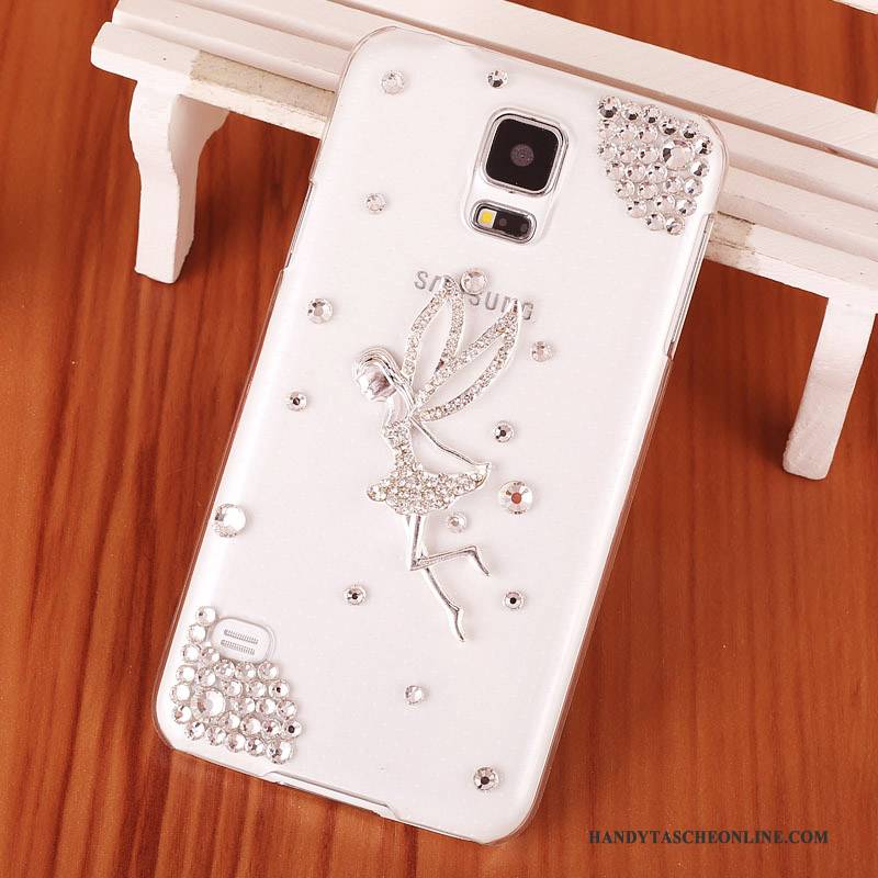 Hülle Samsung Galaxy S5 Strass Lila Handyhüllen, Case Samsung Galaxy S5 Schutz Schwer Trend