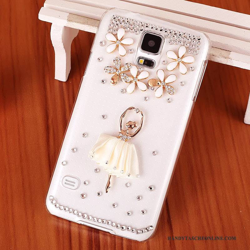 Hülle Samsung Galaxy S5 Strass Lila Handyhüllen, Case Samsung Galaxy S5 Schutz Schwer Trend