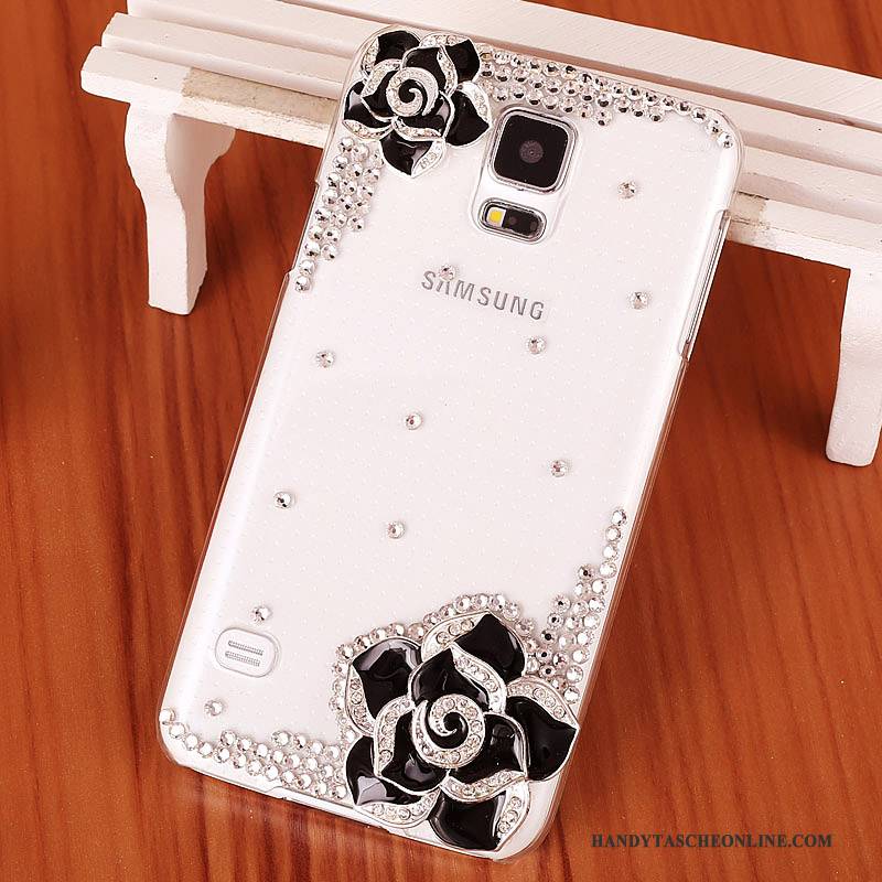 Hülle Samsung Galaxy S5 Strass Lila Handyhüllen, Case Samsung Galaxy S5 Schutz Schwer Trend