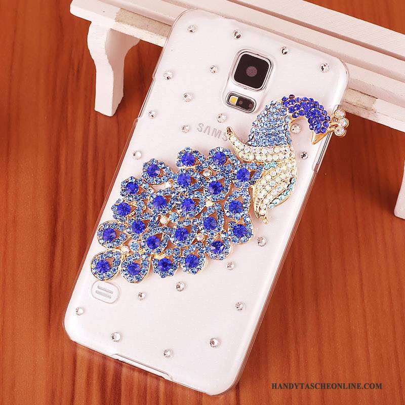 Hülle Samsung Galaxy S5 Strass Lila Handyhüllen, Case Samsung Galaxy S5 Schutz Schwer Trend