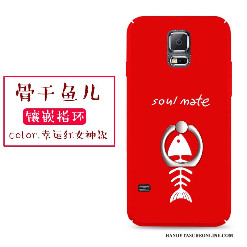 Hülle Samsung Galaxy S5 Taschen Rot Nubuck, Case Samsung Galaxy S5 Kreativ Handyhüllen Persönlichkeit