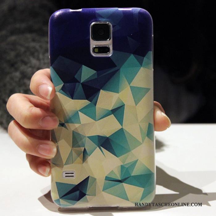 Hülle Samsung Galaxy S5 Weiche Hellblau Anti-sturz, Case Samsung Galaxy S5 Schutz Handyhüllen