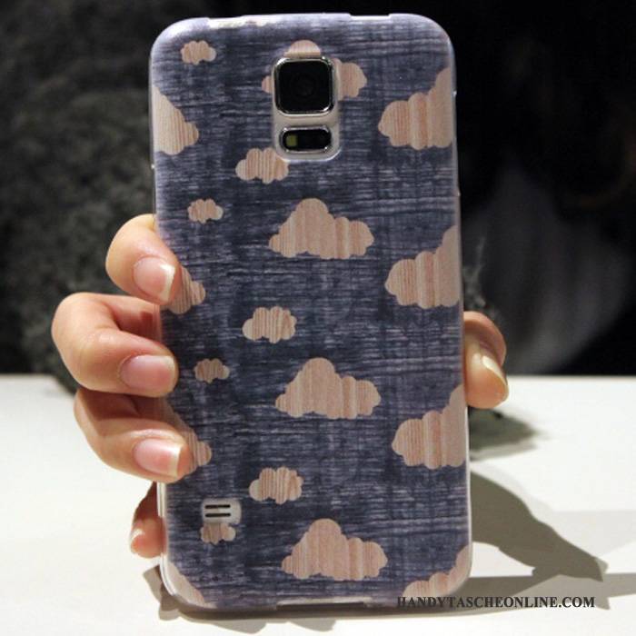 Hülle Samsung Galaxy S5 Weiche Hellblau Anti-sturz, Case Samsung Galaxy S5 Schutz Handyhüllen