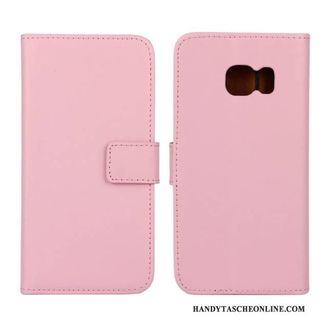 Hülle Samsung Galaxy S6 Edge Folio Lila Muster, Case Samsung Galaxy S6 Edge Leder