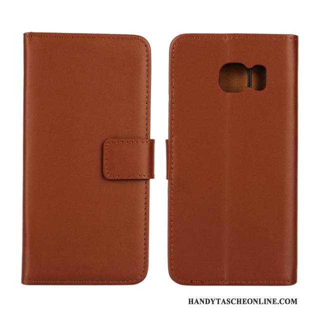 Hülle Samsung Galaxy S6 Edge Folio Lila Muster, Case Samsung Galaxy S6 Edge Leder