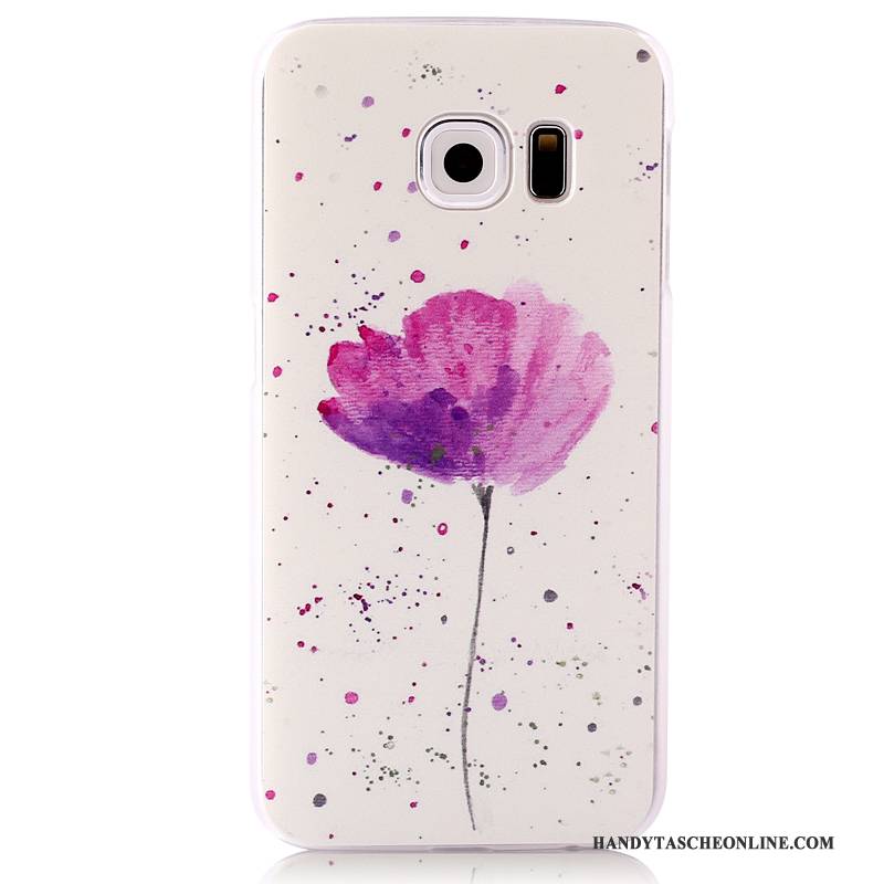 Hülle Samsung Galaxy S6 Edge Gemalt Schwer Lila, Case Samsung Galaxy S6 Edge Schutz Handyhüllen