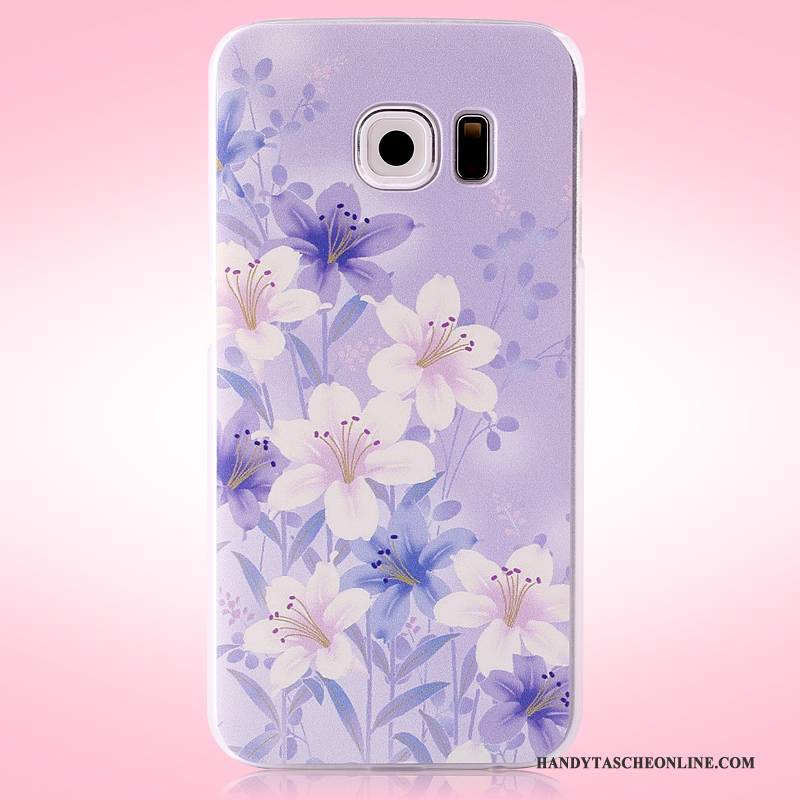 Hülle Samsung Galaxy S6 Edge Gemalt Schwer Lila, Case Samsung Galaxy S6 Edge Schutz Handyhüllen