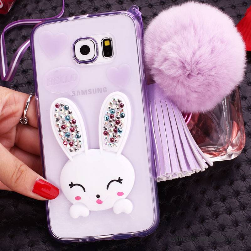 Hülle Samsung Galaxy S6 Edge + Karikatur Handyhüllen Grün, Case Samsung Galaxy S6 Edge + Silikon