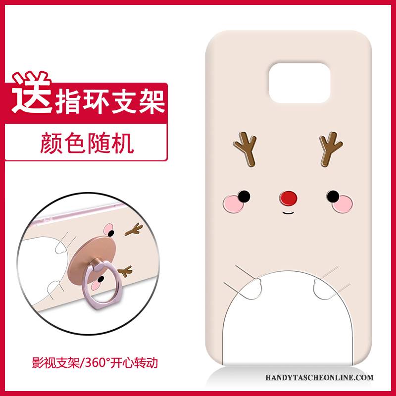 Hülle Samsung Galaxy S6 Edge + Karikatur Khaki Anti-sturz, Case Samsung Galaxy S6 Edge + Schutz Handyhüllen Schwer