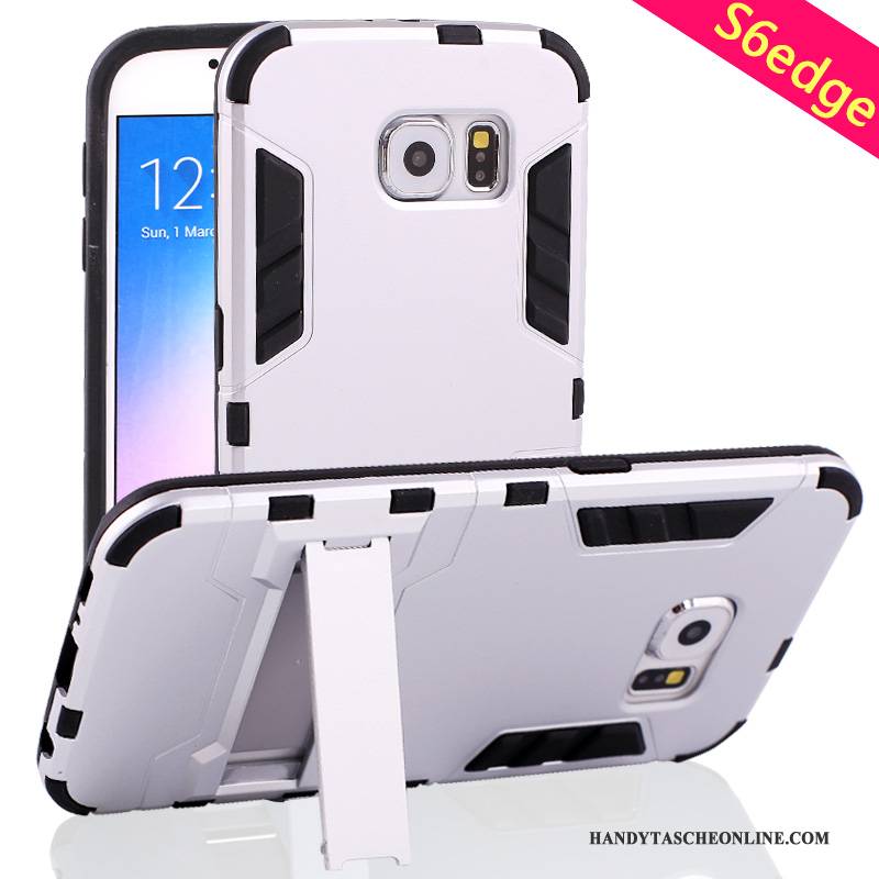 Hülle Samsung Galaxy S6 Edge Kreativ Gold Handyhüllen, Case Samsung Galaxy S6 Edge Halterung Anti-sturz