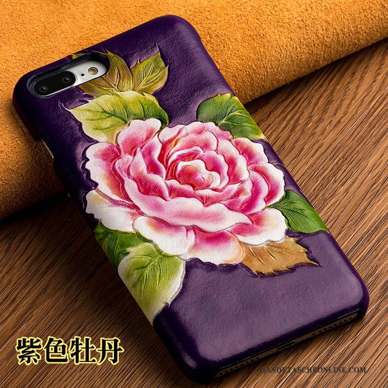 Hülle Samsung Galaxy S6 Edge + Leder Handyhüllen Lila, Case Samsung Galaxy S6 Edge + Schutz Blumen Lilie