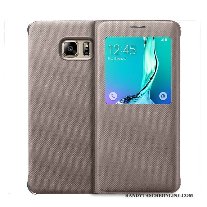 Hülle Samsung Galaxy S6 Edge + Leder Weiß, Case Samsung Galaxy S6 Edge + Schutz