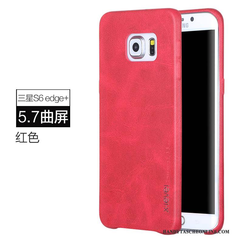 Hülle Samsung Galaxy S6 Edge + Lederhülle Handyhüllen Anti-sturz, Case Samsung Galaxy S6 Edge + Schutz Schlank Hintere Abdeckung