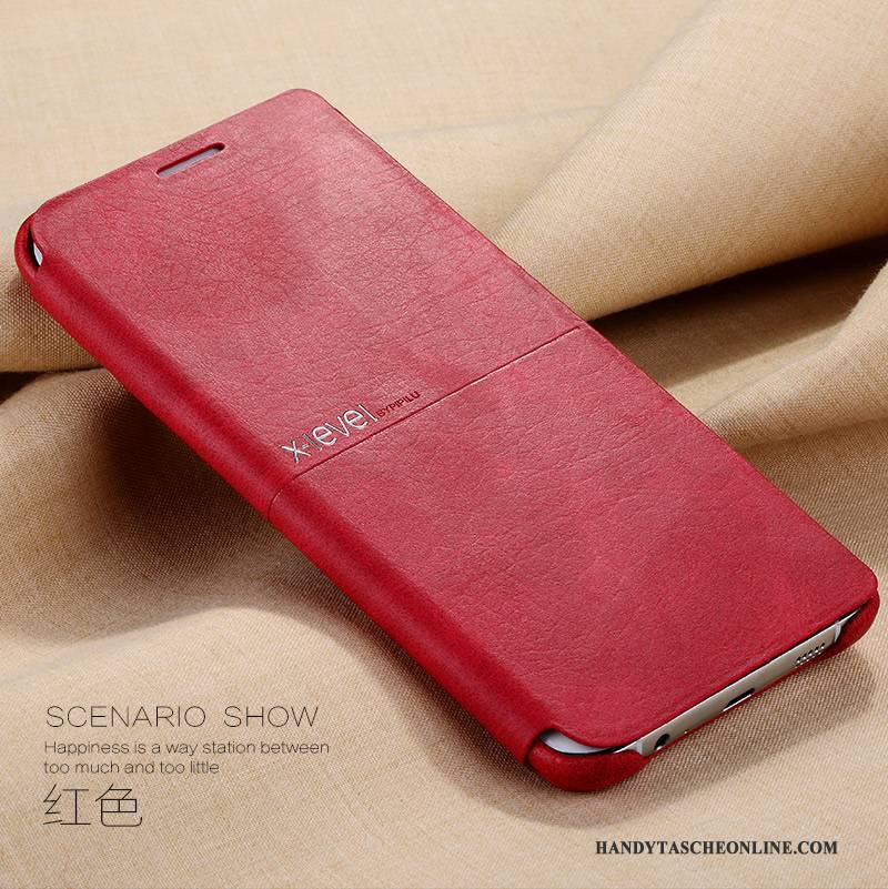 Hülle Samsung Galaxy S6 Edge Lederhülle Handyhüllen Schlank, Case Samsung Galaxy S6 Edge Folio Anti-sturz