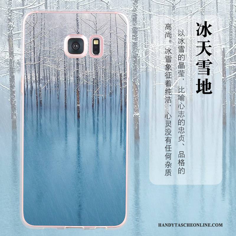 Hülle Samsung Galaxy S6 Edge Schutz Anti-sturz Blau, Case Samsung Galaxy S6 Edge Taschen Handyhüllen