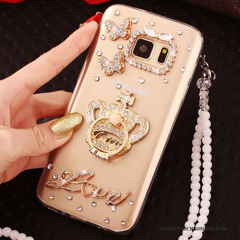 Hülle Samsung Galaxy S6 Edge + Schutz Groß Handyhüllen, Case Samsung Galaxy S6 Edge + Gold