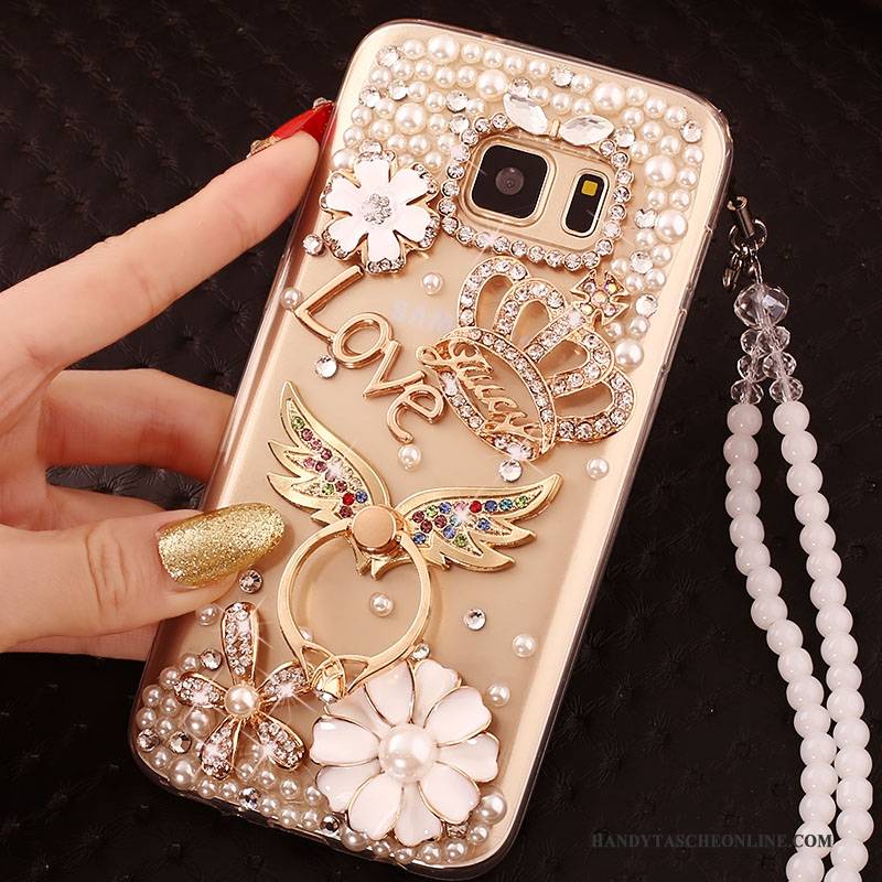 Hülle Samsung Galaxy S6 Edge + Schutz Groß Handyhüllen, Case Samsung Galaxy S6 Edge + Gold