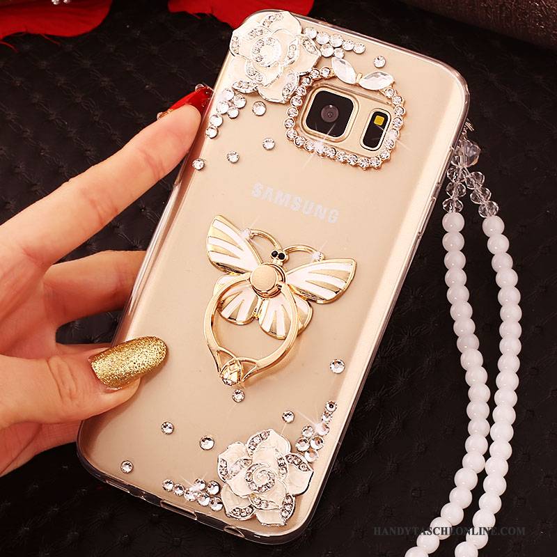 Hülle Samsung Galaxy S6 Edge + Schutz Groß Handyhüllen, Case Samsung Galaxy S6 Edge + Gold