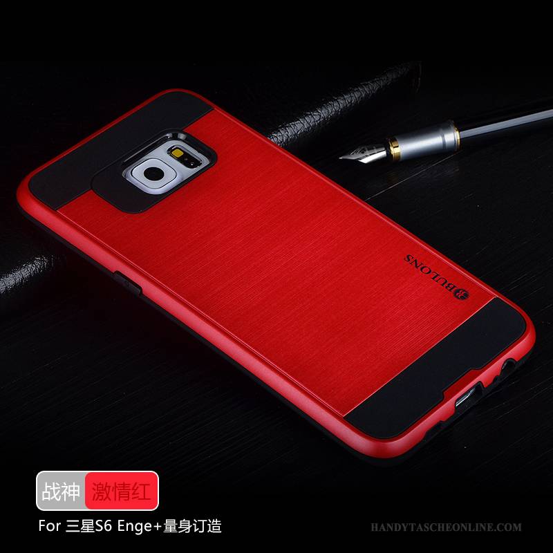 Hülle Samsung Galaxy S6 Edge + Silikon Anti-sturz Handyhüllen, Case Samsung Galaxy S6 Edge + Schutz Grau Silber