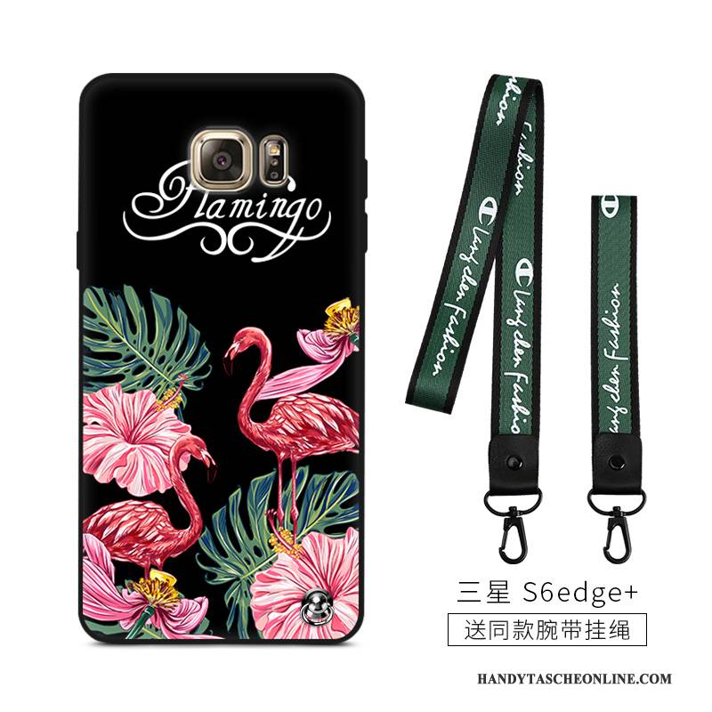 Hülle Samsung Galaxy S6 Edge + Silikon Grün Vogel, Case Samsung Galaxy S6 Edge + Taschen Handyhüllen Persönlichkeit