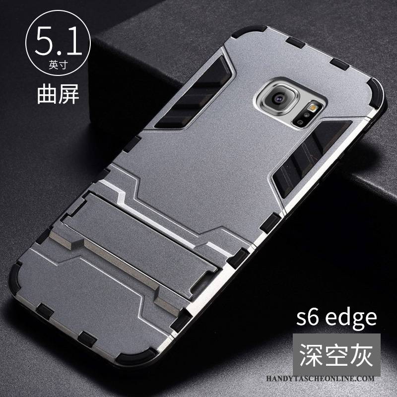 Hülle Samsung Galaxy S6 Edge Silikon Trend Kühl, Case Samsung Galaxy S6 Edge Schutz Handyhüllen Grün