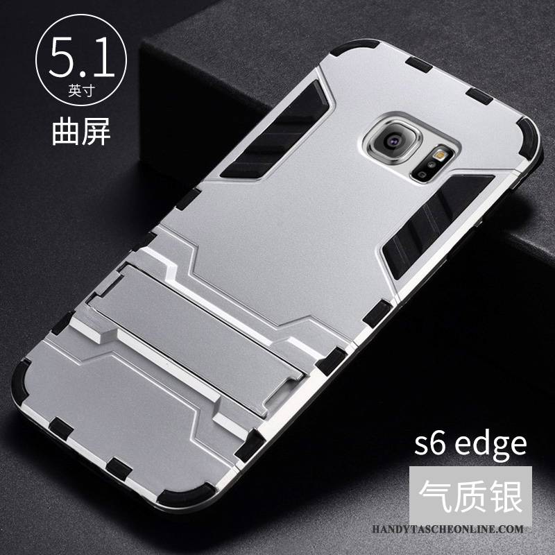 Hülle Samsung Galaxy S6 Edge Silikon Trend Kühl, Case Samsung Galaxy S6 Edge Schutz Handyhüllen Grün