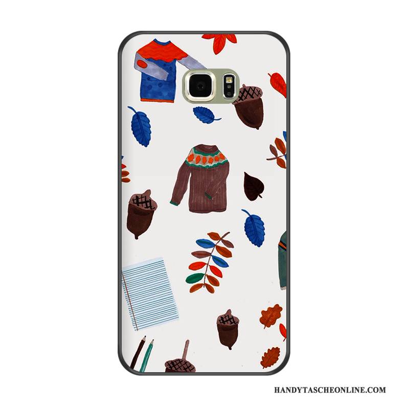 Hülle Samsung Galaxy S6 Edge + Taschen Handyhüllen Schwarz, Case Samsung Galaxy S6 Edge + Schutz Khaki Anti-sturz