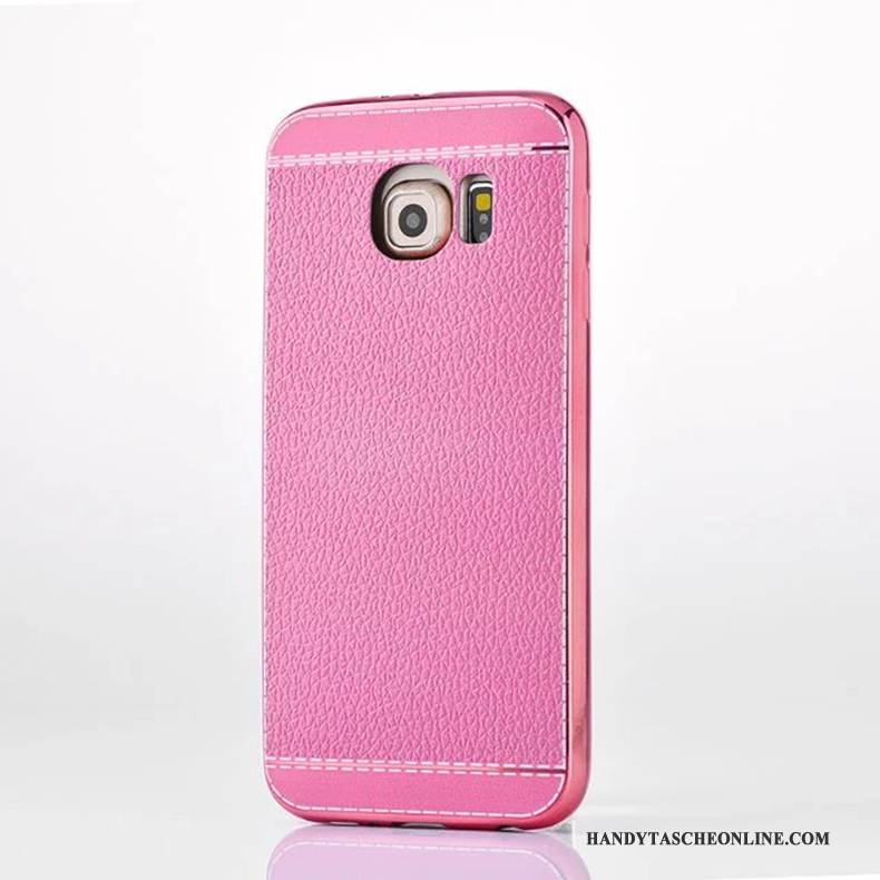 Hülle Samsung Galaxy S6 Edge Taschen Rosa Handyhüllen, Case Samsung Galaxy S6 Edge Schutz Anti-sturz